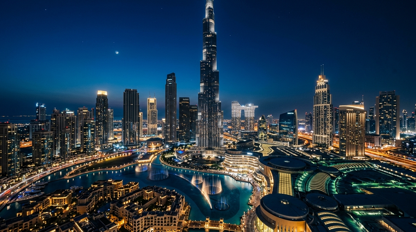 Car rental in Dubai skyline